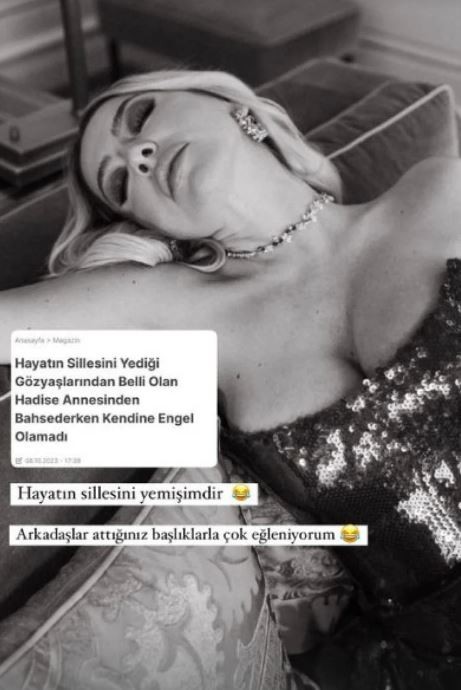 Hadise paylaşımıyla güldürdü